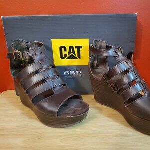 Catepillar CAT Wedge Sandal Coffee Bean
